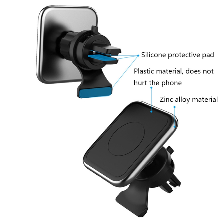 C03 Magnetic Wireless Phone Charger for Car Air Outlet(Black) C03 Magnetic Wireless Phone Charger for Car Air Outlet(Black)