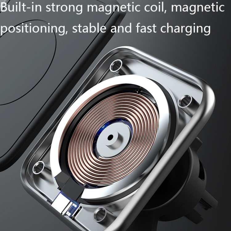 C03 Magnetic Wireless Phone Charger for Car Air Outlet(Black) C03 Magnetic Wireless Phone Charger for Car Air Outlet(Black)