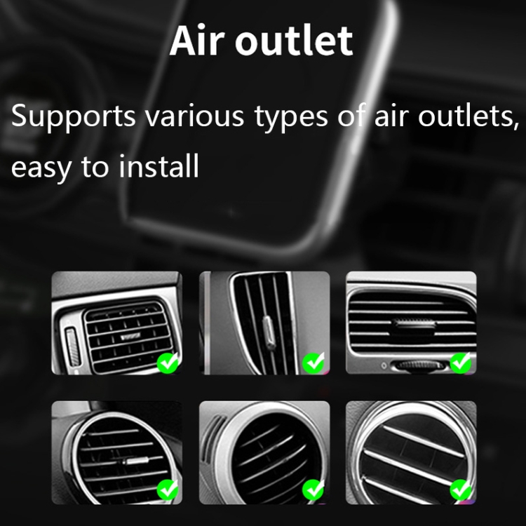 C03 Magnetic Wireless Phone Charger for Car Air Outlet(Black) C03 Magnetic Wireless Phone Charger for Car Air Outlet(Black)