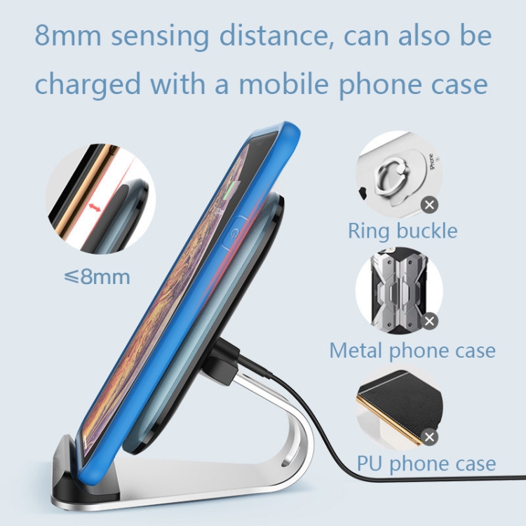 Z01 15W Multifunctional Desktop Wireless Charger with Stand Function, Spec: MCU (Black) Z01 15W Multifunctional Desktop Wireless Charger with Stand Function, Spec: MCU (Black)