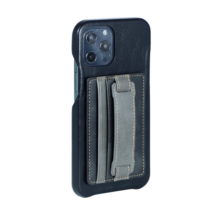 2 PCS Leather Phone Card Sleeve Back Sticker Wrist Pull Strap Holder(Blue) 2 PCS Leather Phone Card Sleeve Back Sticker Wrist Pull Strap Holder(Blue)