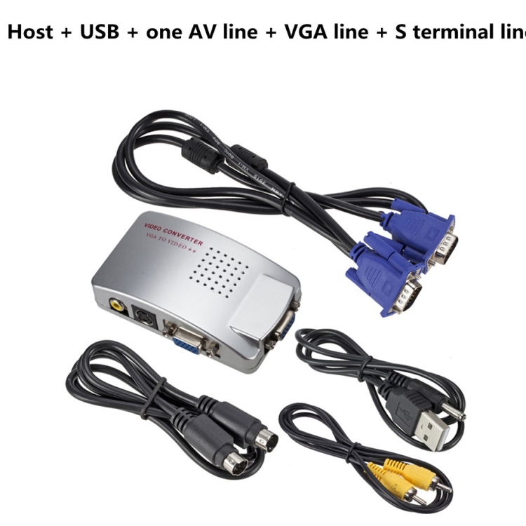 Caja conversor de PC VGA a AV convertidor de video Caja de interruptor de video - 4