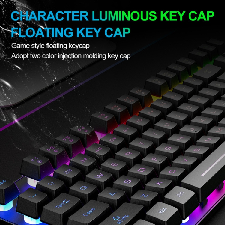 Ensemble clavier et souris sans fil lumineux Attack Shark T3RGB RGB (noir)