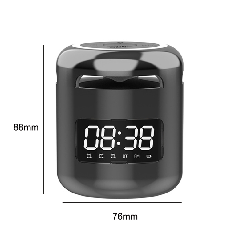 JM01 Mini Card Outdoor Portable Wireless Bluetooth Speaker Clock(Black) JM01 Mini Card Outdoor Portable Wireless Bluetooth Speaker Clock(Black)