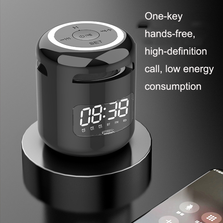 JM01 Mini Card Outdoor Portable Wireless Bluetooth Speaker Clock(Black) JM01 Mini Card Outdoor Portable Wireless Bluetooth Speaker Clock(Black)