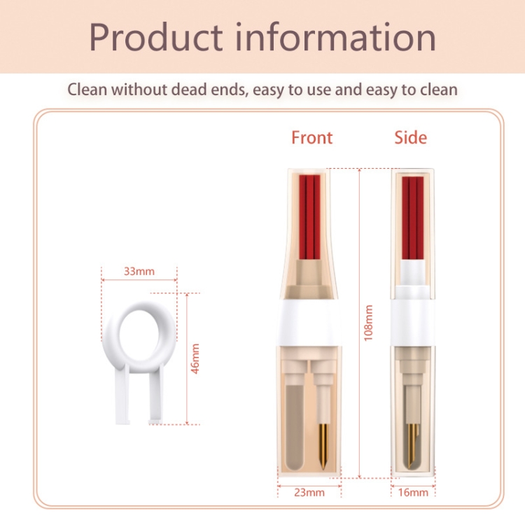 3 In 1 Lipstick Bluetooth Headset Cleaning Pen Computer Keyboard Cleaning Brush(White) 3 In 1 Lipstick Bluetooth Headset Cleaning Pen Computer Keyboard Cleaning Brush(White)