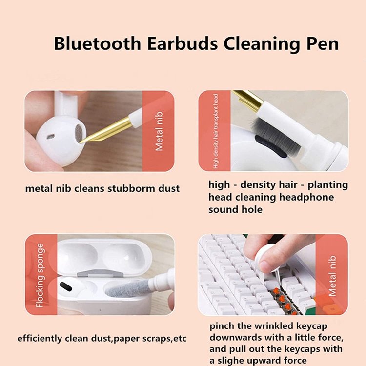 3 In 1 Lipstick Bluetooth Headset Cleaning Pen Computer Keyboard Cleaning Brush(White) 3 In 1 Lipstick Bluetooth Headset Cleaning Pen Computer Keyboard Cleaning Brush(White)