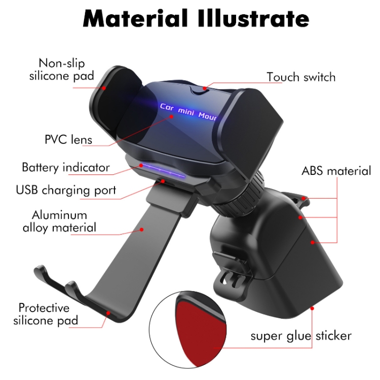 Gravity Sensing Car Dashboard Mobile Phone Holder( HLT-AT22) Gravity Sensing Car Dashboard Mobile Phone Holder( HLT-AT22)