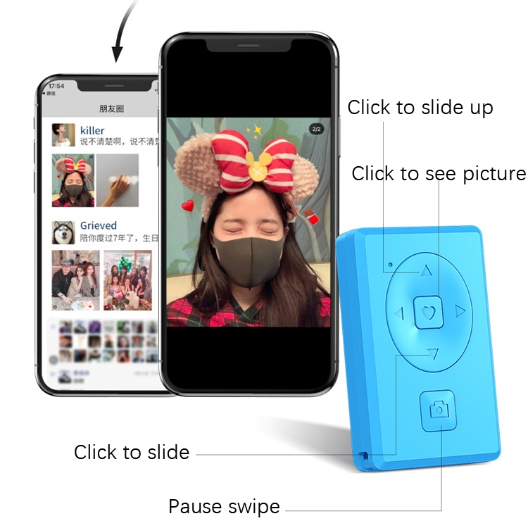 Wireless Camera Controller Mobile Phone Multi-Function Bluetooth Selfie, Colour: G1 Black Bagged