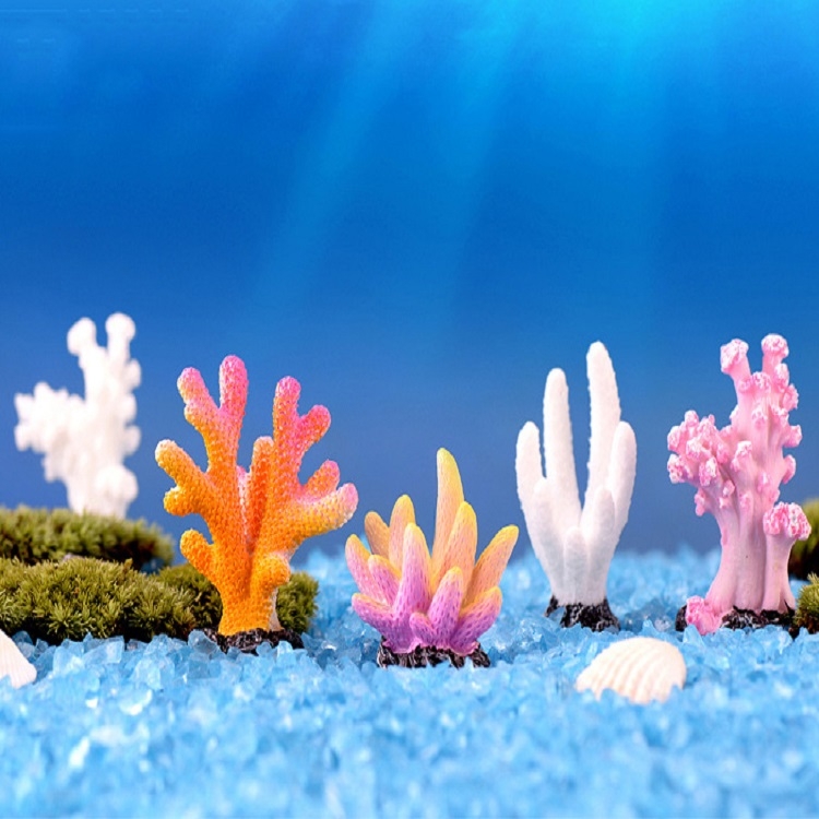 10 PCS Simulación Resina Aquarium Aquarium Fish Tank Pequeños Adornos, Color: No. 7 Colorido - B3