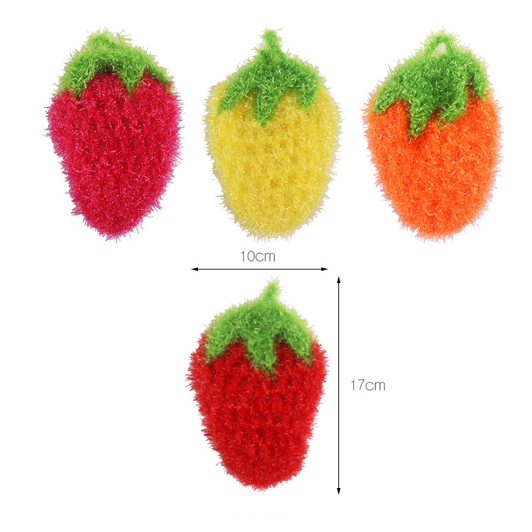 Three Leaf Strawberry Thickened Washbarn Napkins Kitchen(Color Random  Delivery)