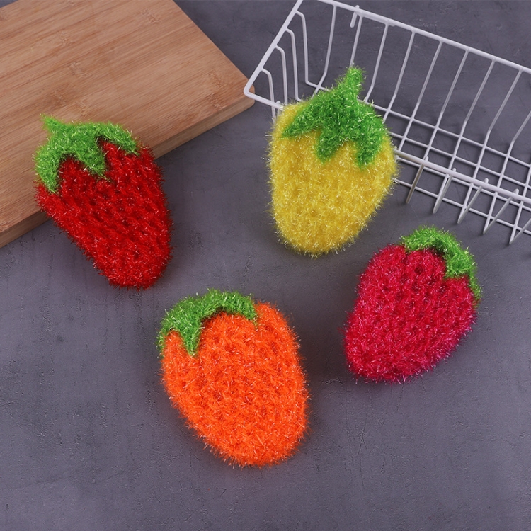 Three Leaf Strawberry Thickened Washbarn Napkins Kitchen(Color Random  Delivery)