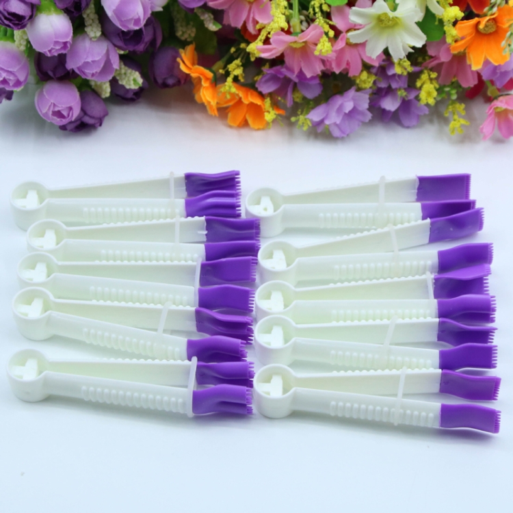 10pcs / Set Plastic Lace Clip Fondant Cake Shape Baking Tool Set(White  Purple)