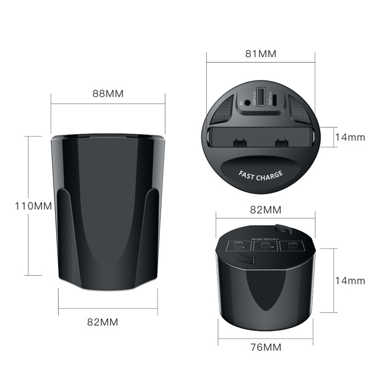 Car Cup 4 In 1 Wireless Charger Support 15W/10W/7.5W/5W Wireless Charging(X13) Car Cup 4 In 1 Wireless Charger Support 15W/10W/7.5W/5W Wireless Charging(X13)