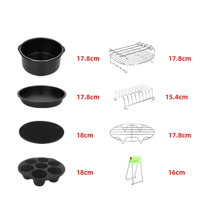 7 Inch OR 8 Inch Air Fryer Accessories Set - 12 Pcs