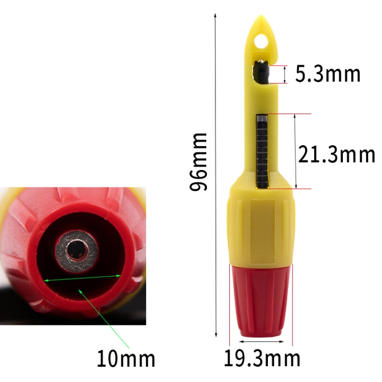 2 Stück Automobilkreis-Reparaturwerkzeug Free Line-Punch-Gerät (rot +  schwarz)