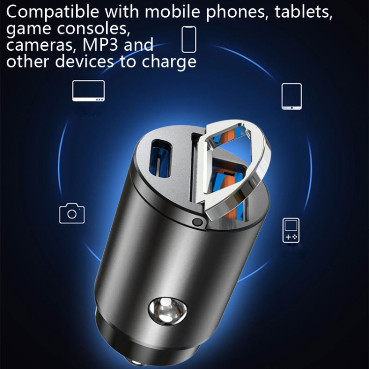Car Fast Charge One Drag Two Cigarette Conversion Plugs, Model: PD+QC(Tarnish) Car Fast Charge One Drag Two Cigarette Conversion Plugs, Model: PD+QC(Tarnish)