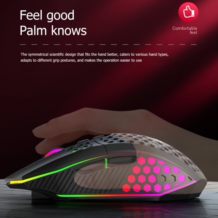 FMOUSE X801 8 Keys 1600DPI Hollow Luminous Gaming Office Mouse,Style ...