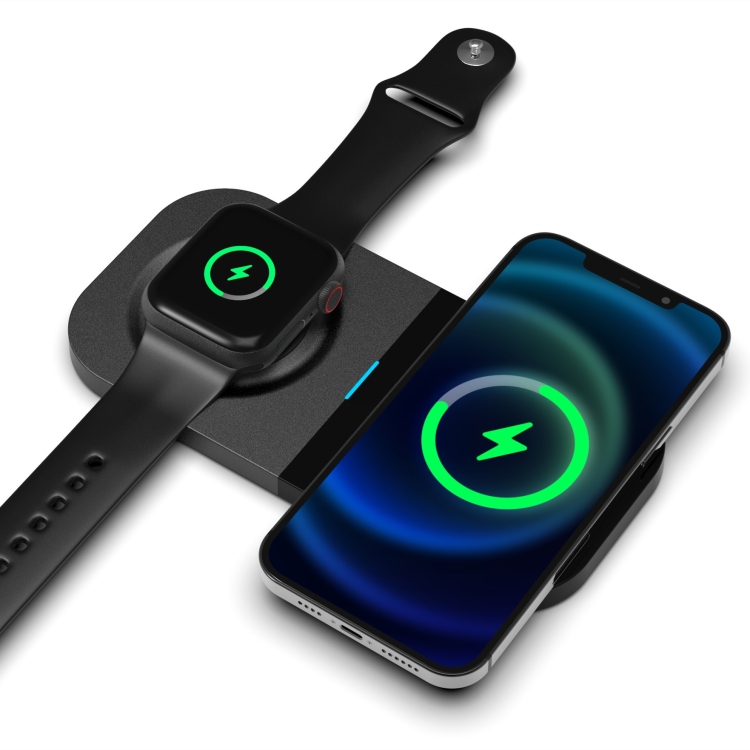 2 In 1 Wireless Charger Suitable For Apple/QI Mobile Phone & Apple Watch (Black) 2 In 1 Wireless Charger Suitable For Apple/QI Mobile Phone & Apple Watch (Black)