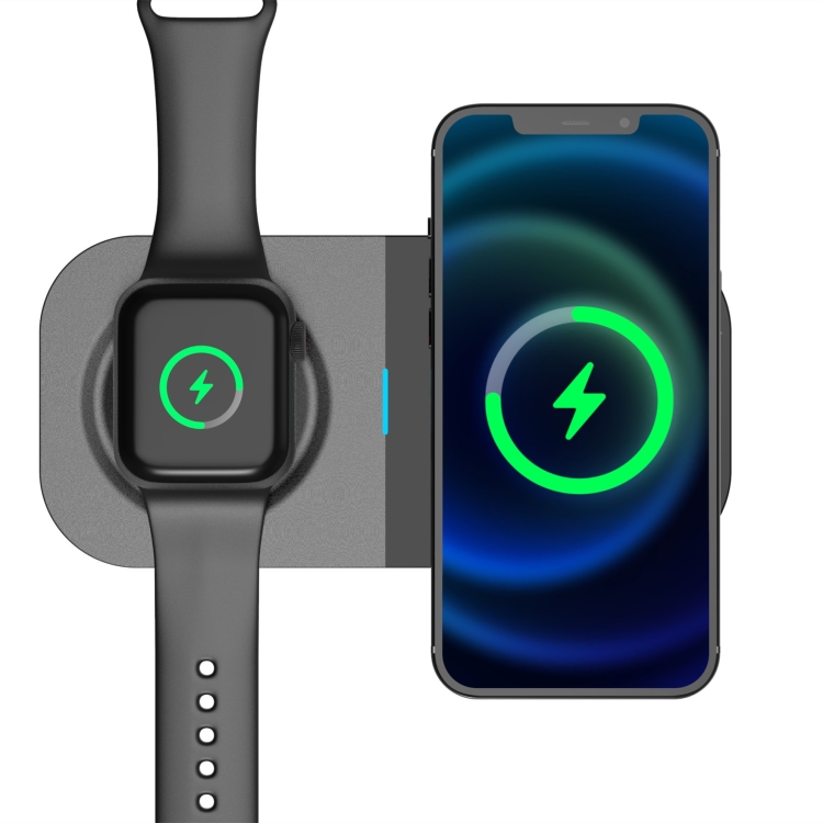 2 In 1 Wireless Charger Suitable For Apple/QI Mobile Phone & Apple Watch (Black) 2 In 1 Wireless Charger Suitable For Apple/QI Mobile Phone & Apple Watch (Black)
