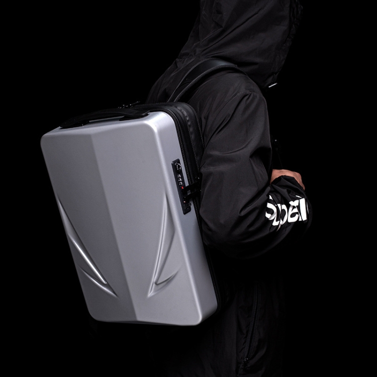 PC Hard Shell Computer Bag Mochila para hombres, color: negro de doble capa - B5