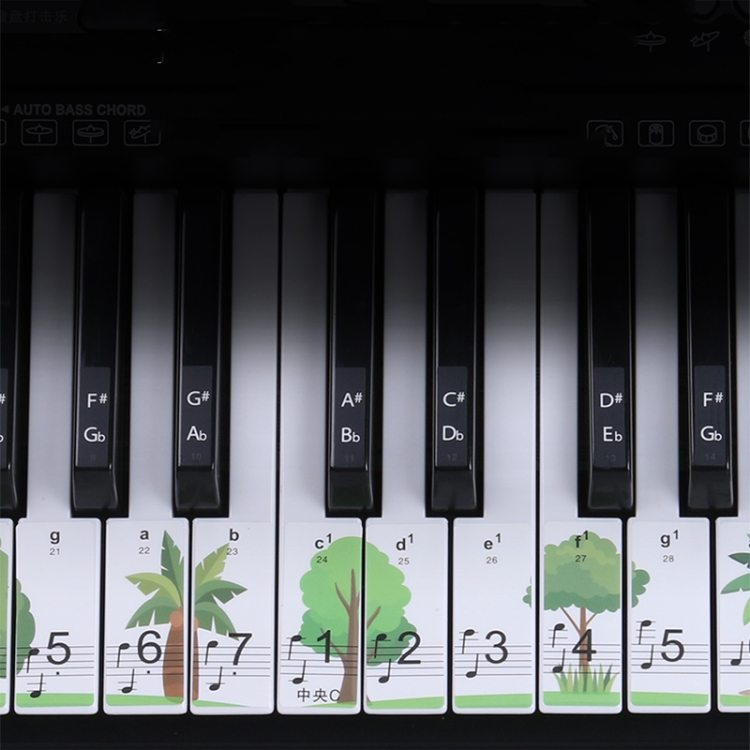 M52 88/76/61/54/49 Keys Piano Keyboard Stickers(Giraffe) - B4
