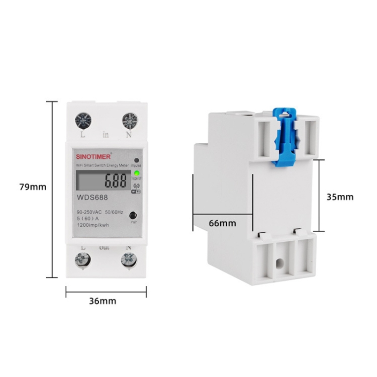 LCD Digital Single Phase Energy Watt KWh Meter Rai... - Grandado