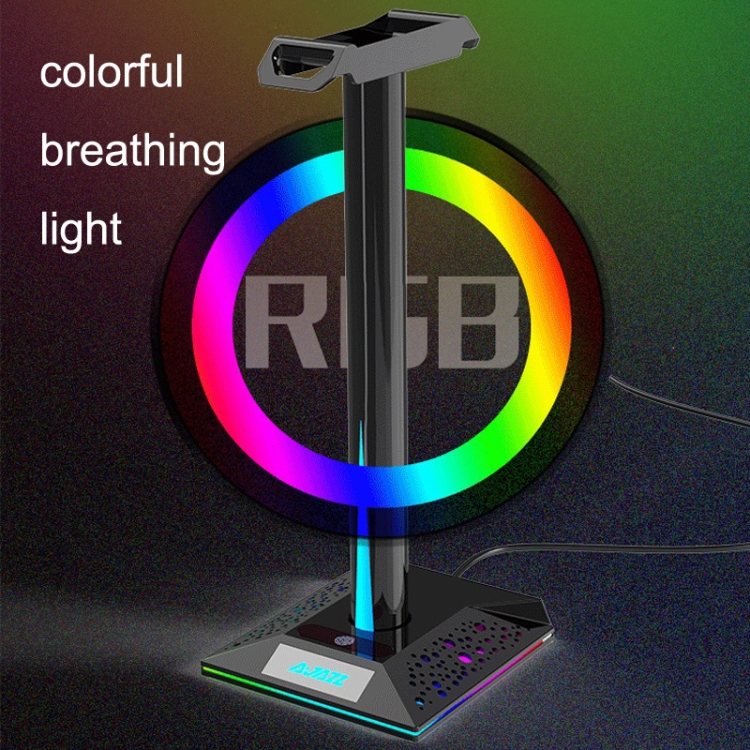 Ajazz EB01 Desktop vertical RGB Lighting Headset Stand (rosa) - B6