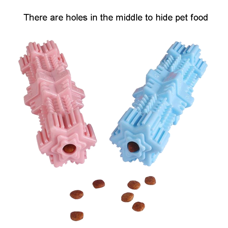 Perros mordisco Toys Hexagonal Molar Barras de dientes de mascota (azul claro cielo) - B4