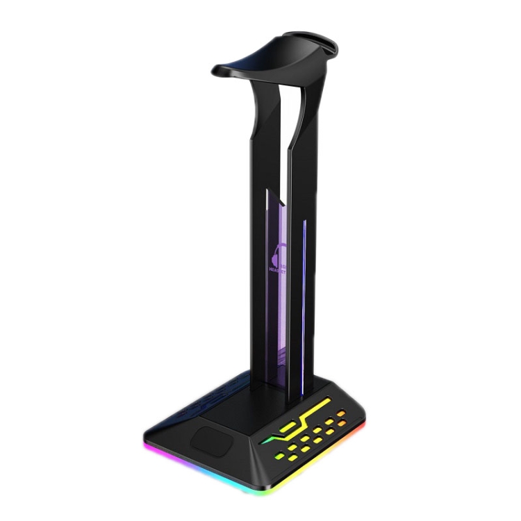 Dual USB RGB Color Changing Gaming Headset Stand (negro) - B1