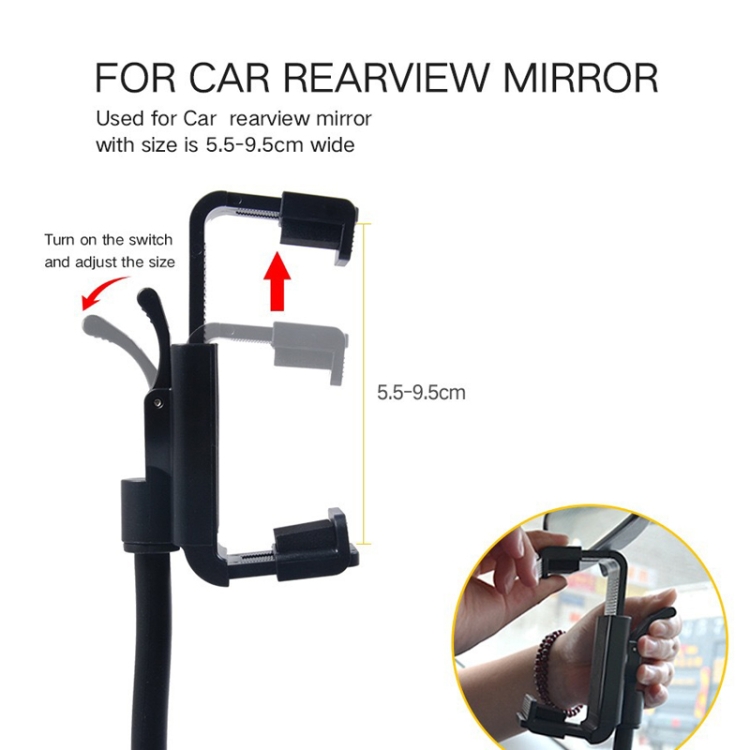 Car Rearview Mirror Hose Bracket Mobile Phone Clip Universal Navigation Bracket Car Rearview Mirror Hose Bracket Mobile Phone Clip Universal Navigation Bracket
