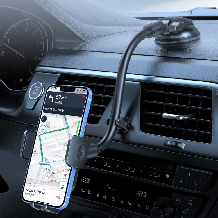 L005L+M013 Car Suction Cup Phone Holder(Gray) L005L+M013 Car Suction Cup Phone Holder(Gray)
