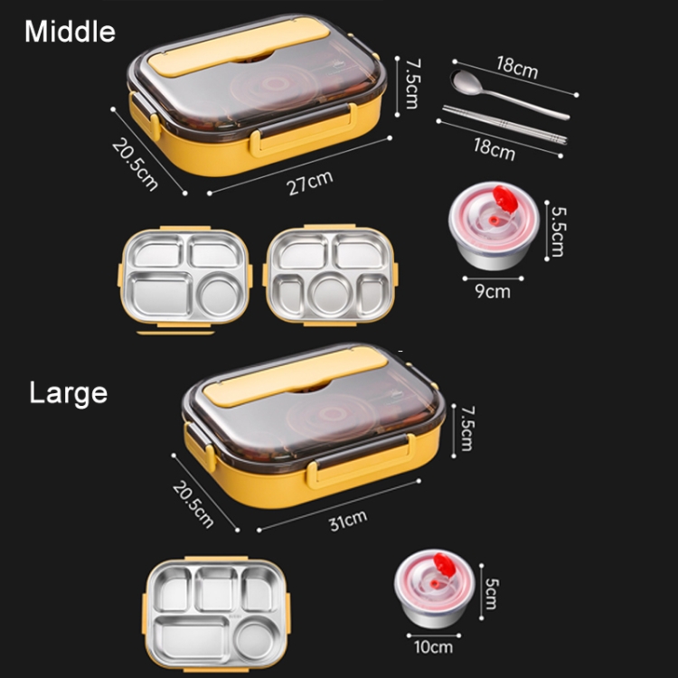 Stainless steel lunch box 4 grid