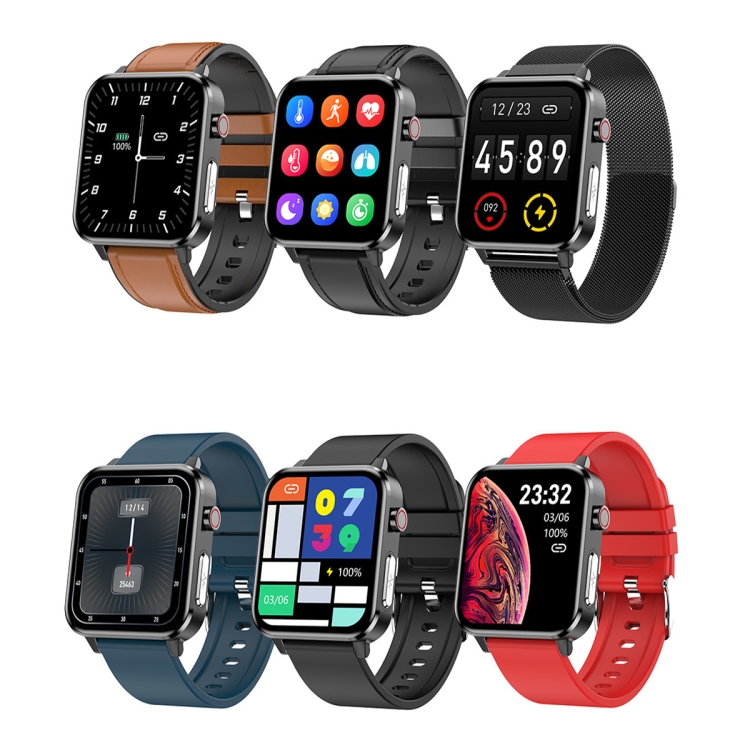 Préstamo E86 1.7 pulgadas Monitoreo de frecuencia cardíaca Smart Bluetooth Watch, Color: Rojo - B1