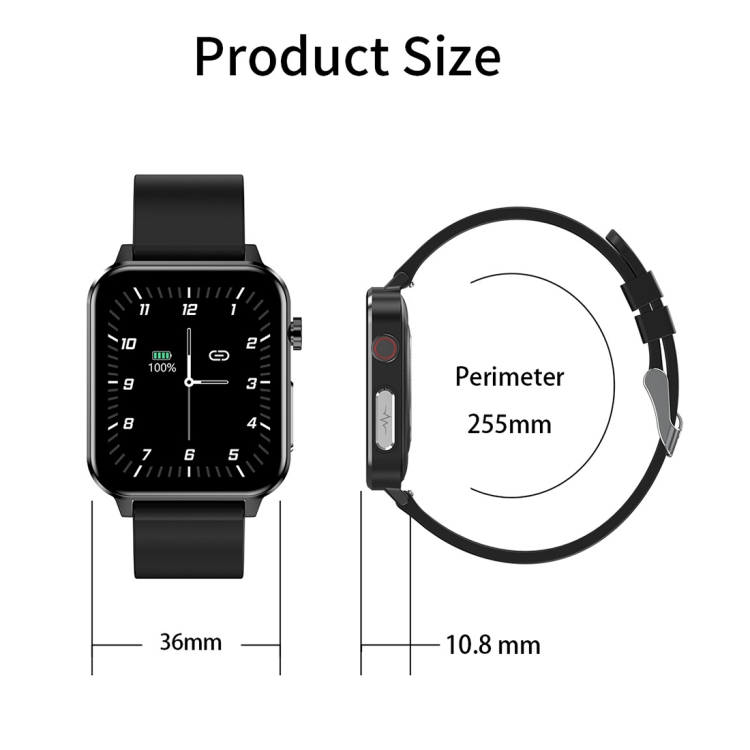 Préstamo E86 1.7 pulgadas Monitoreo de frecuencia cardíaca Smart Bluetooth Watch, Color: Rojo - B2