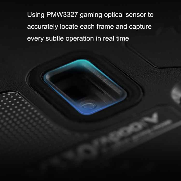 Rapoo V330 6200DPI 10 Keys Symphony RGB Gaming Wired Mechanical Mouse (negro) - B4