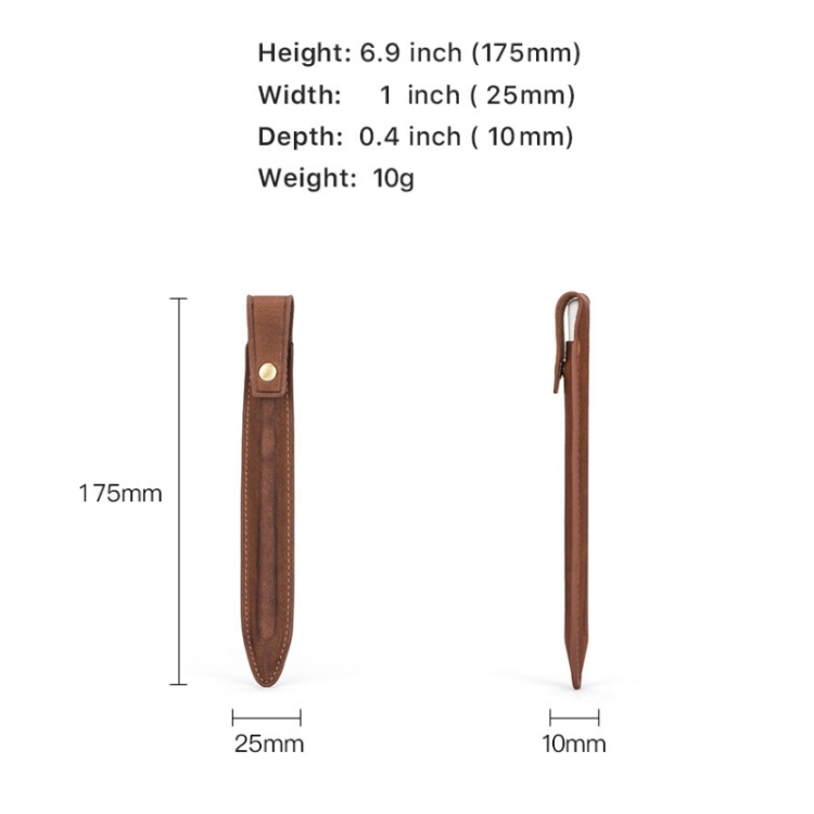 CONTACTS FAMILY Leather Buckle Anti-Fall Protective Cover For Apple Pencil 2(Brown) CONTACTS FAMILY Leather Buckle Anti-Fall Protective Cover For Apple Pencil 2(Brown)