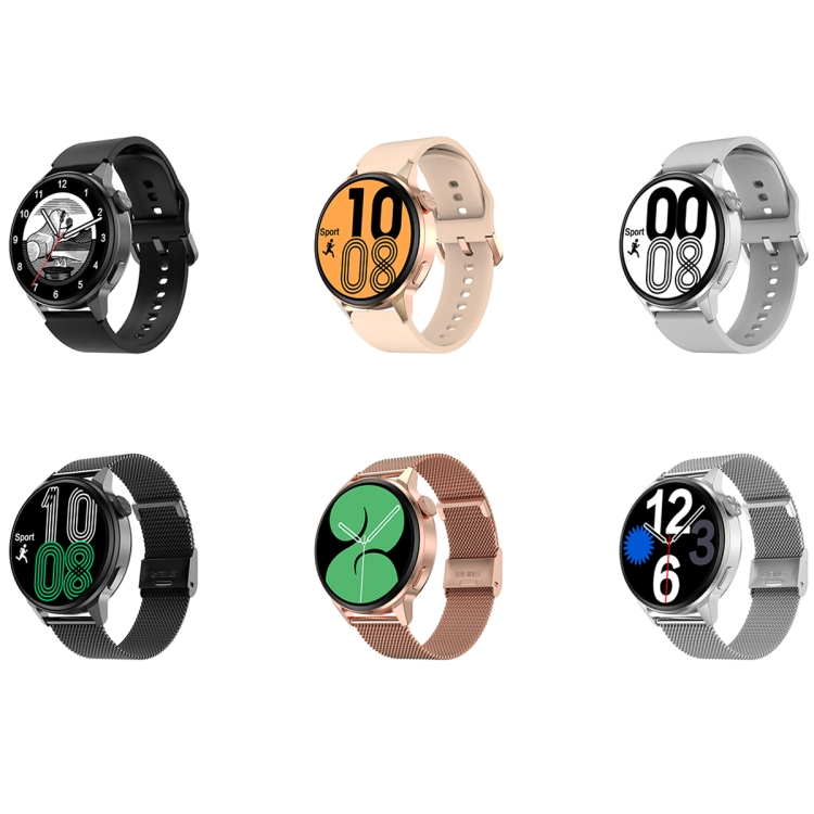 Wear Key DT4+ 1.36 pulgadas HD Pantalla inteligente Reloj con función NFC, color: silicona dorada - B1
