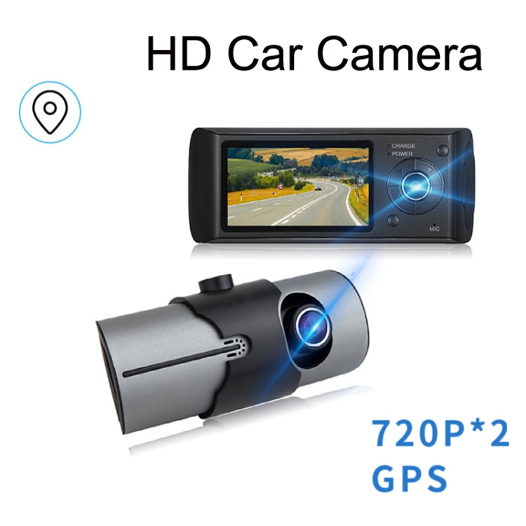 Map Capture Camera Car R300M Dual Lens GPS Driving Recorder HD Car Camera, Style: Without Card ...