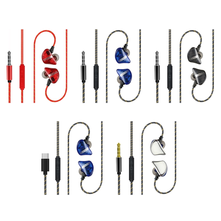 Subwoofer Mobile Computer In-ear Headphones, Spec: Type-C Interface (Blue) Subwoofer Mobile Computer In-ear Headphones, Spec: Type-C Interface (Blue)