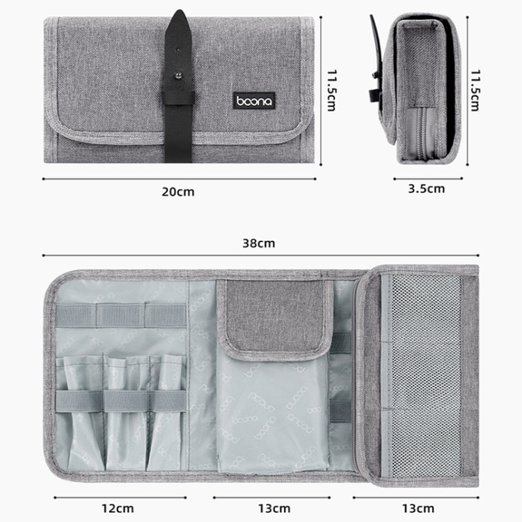 Baona BN-A003 Multifunctional Folding Data Cable Protection Bag(Black) Baona BN-A003 Multifunctional Folding Data Cable Protection Bag(Black)