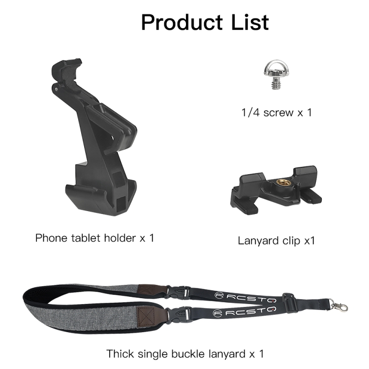 RCSTQ Remote Control Telephel Soporte para DJI Mavic 3/Mini 2/Mini 3 Pro, Estilo: con cordón grueso - 1