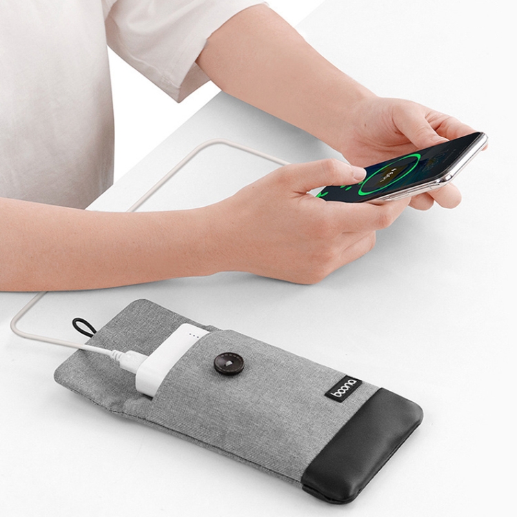 Baona Waterproof Data Cable Protective Bag, Spec: Large (Gray) Baona Waterproof Data Cable Protective Bag, Spec: Large (Gray)