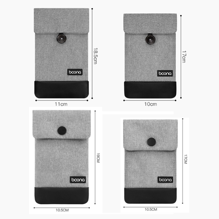 Baona Waterproof Data Cable Protective Bag, Spec: Large (Gray) Baona Waterproof Data Cable Protective Bag, Spec: Large (Gray)
