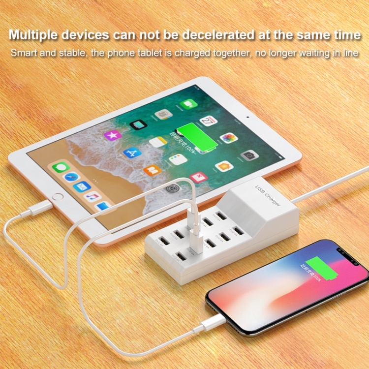 USB Multi-port Charger Mobile Phone Fast Charging Universal Fast Adapter 10 Interface US Plug USB Multi-port Charger Mobile Phone Fast Charging Universal Fast Adapter 10 Interface US Plug
