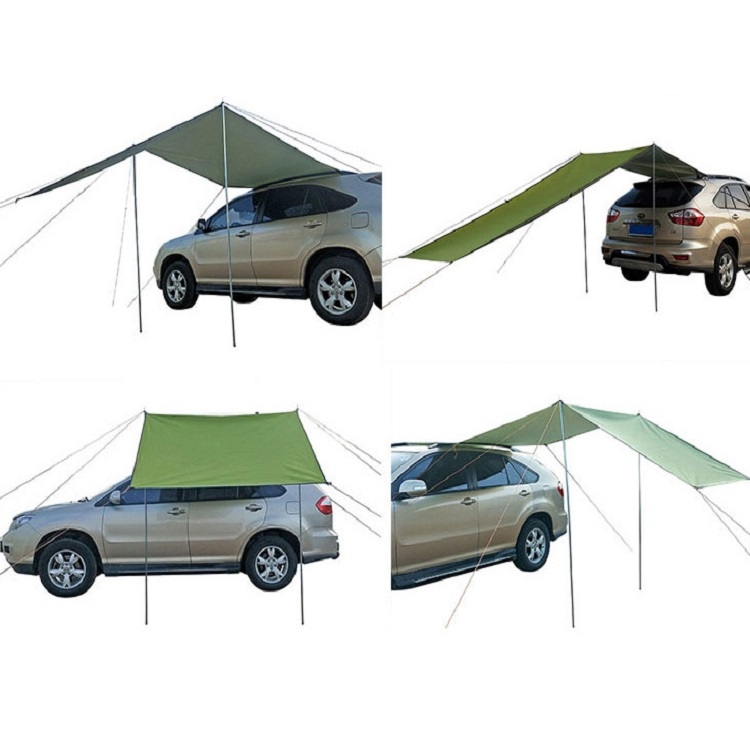 Picknick-Camping-Zelt im Freien an der Seite des Autos regendichtes  Sonnenschand-Baldachin 300x150 cm (schwarz)