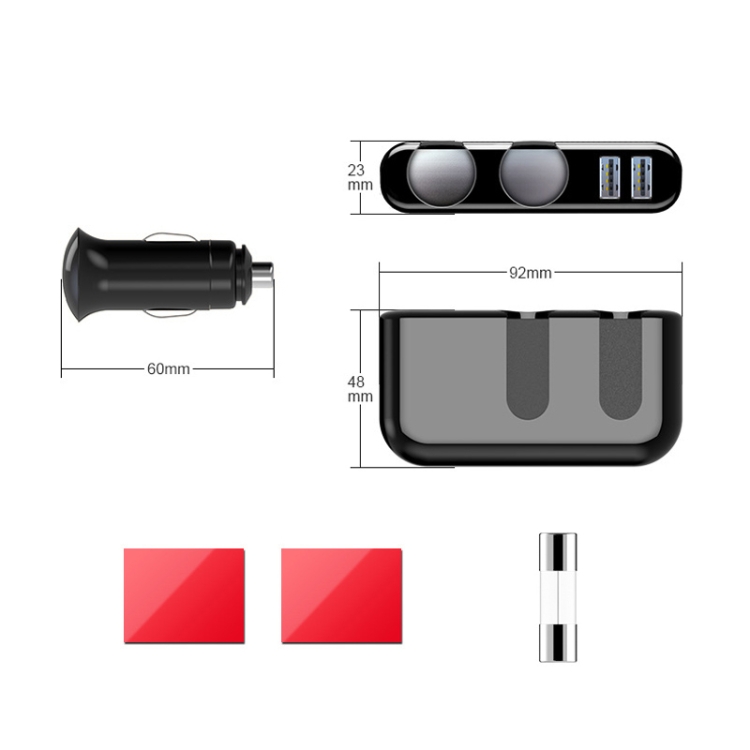 SHUNWEI Car Cigarette Lighter Charger 12/24V USB Converts Socket, Style: 2 Holes 2 USB SHUNWEI Car Cigarette Lighter Charger 12/24V USB Converts Socket, Style: 2 Holes 2 USB