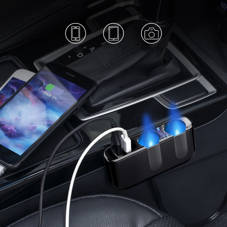 SHUNWEI Car Cigarette Lighter Charger 12/24V USB Converts Socket, Style: 2 Holes 2 USB SHUNWEI Car Cigarette Lighter Charger 12/24V USB Converts Socket, Style: 2 Holes 2 USB
