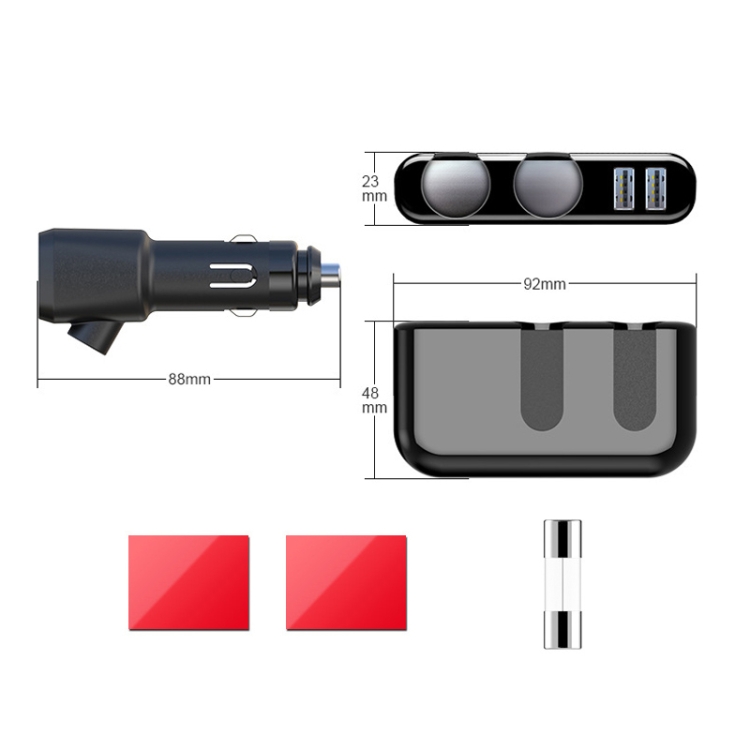 SHUNWEI Car Cigarette Lighter Charger 12/24V USB Converts Socket, Style: 2 Holes 2 USB Voltage SHUNWEI Car Cigarette Lighter Charger 12/24V USB Converts Socket, Style: 2 Holes 2 USB Voltage