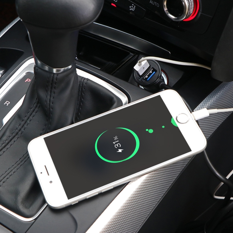 2PCS QC3.0 Four Ports Fast 5V 8A Car Charger Back Seat Charger(Black) 2PCS QC3.0 Four Ports Fast 5V 8A Car Charger Back Seat Charger(Black)